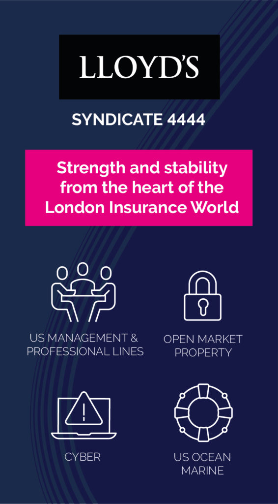 Lloyd's Syndicate 4444 - Strenght and stability from the heart of the London Insurance World
