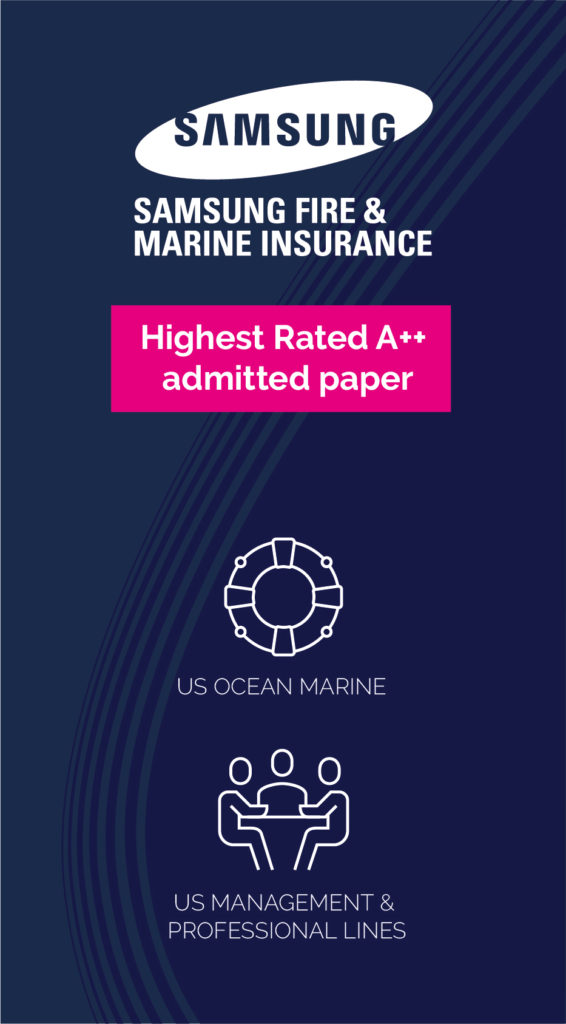 Samsung fire & marine insurance - Highest rated A++ admitted paper